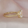 Moonflower Emerald Cut Diamond Ring
