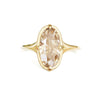 Split Shank Champagne Antique Moval Diamond Solitaire