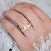 Split Shank Champagne Antique Moval Diamond Solitaire