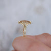 Split Shank Champagne Antique Moval Diamond Solitaire
