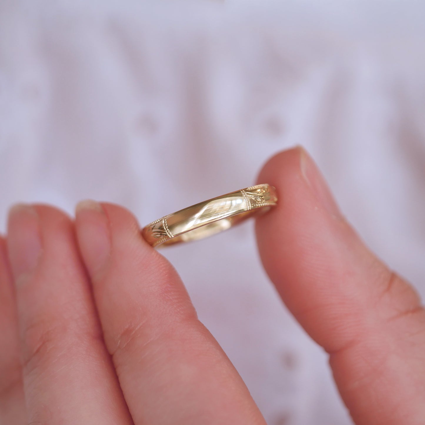 Women's Olive Branch Wedding Ring