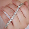 Antique Platinum and Diamond Line Bracelet