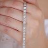 Antique Platinum and Diamond Line Bracelet