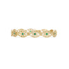 Custom Diamond and Emerald Art Deco Link Bracelet