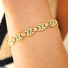 Custom Diamond and Emerald Art Deco Link Bracelet