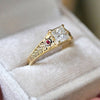 Custom Ruby Nightbloom Edwardian Ring
