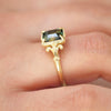 Custom Victorian Inspired Green Sapphire Engagement Ring