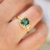 Custom Victorian Inspired Green Sapphire Engagement Ring