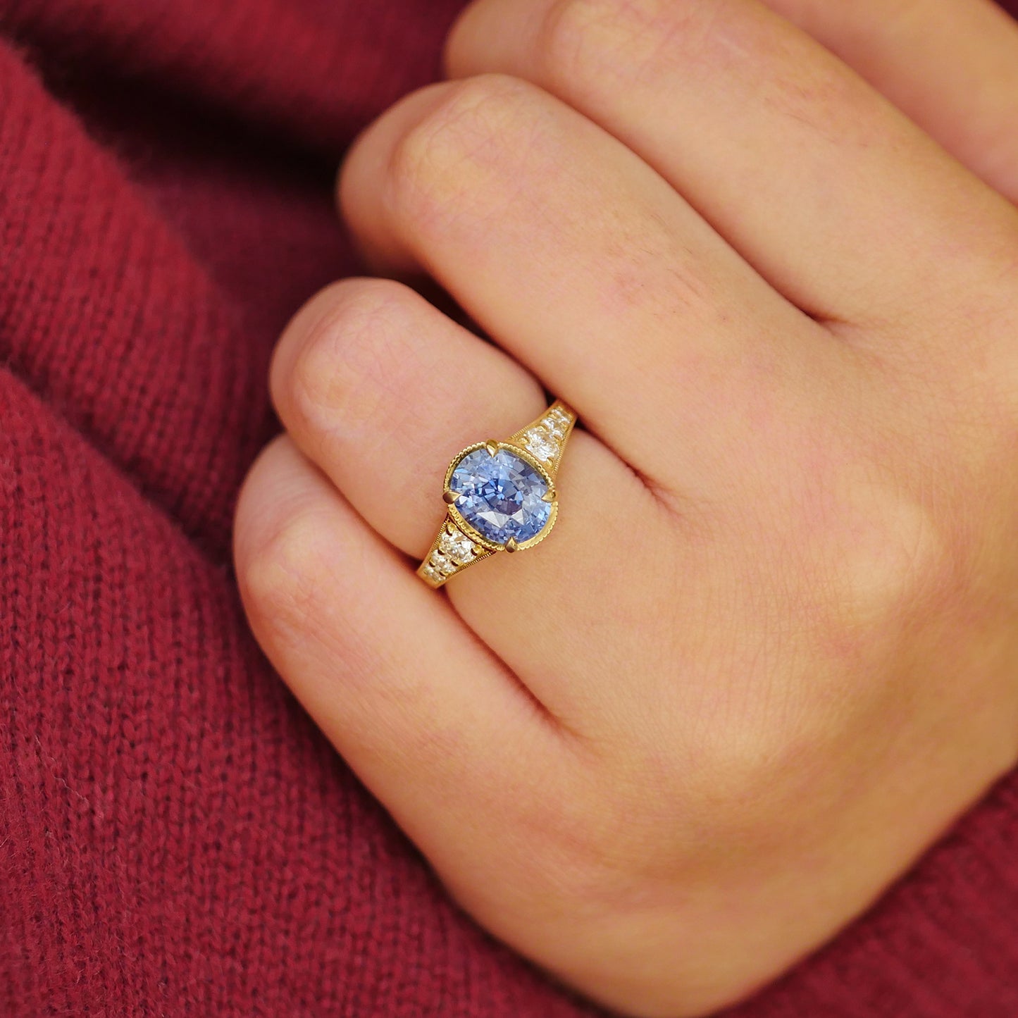 Astra Sapphire and Diamond Ring