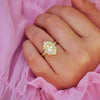 Yellow Sapphire Deco Emerald & Pear Diamond Mosaic Ring