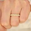 Custom Trillion & Baguette Bezel Diamond Mosaic Band