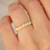 Custom Trillion & Baguette Bezel Diamond Mosaic Band