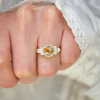 Bi-Color Montana Sapphire Sunrise Ring