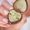 Split Shank Green Radiant Solitaire