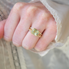 Split Shank Green Radiant Solitaire