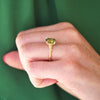 Oval Opalescent Green Sapphire Wild Vine Ring