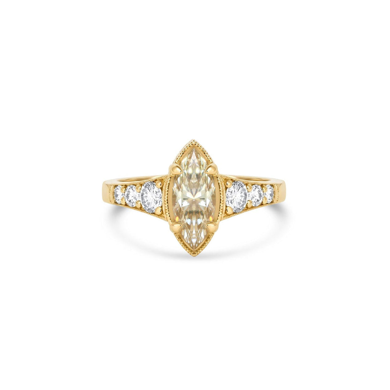 Marquise Cut Champagne Diamond Astra Ring