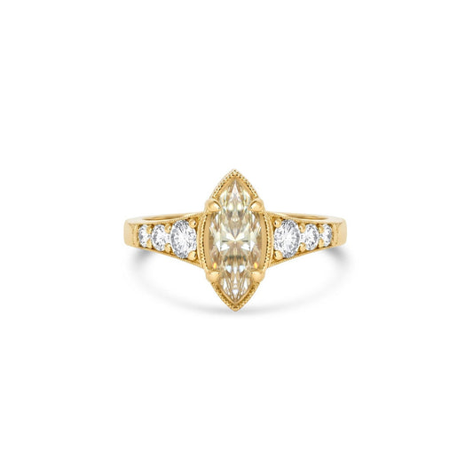 Marquise Cut Champagne Diamond Astra Ring