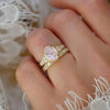 Oval Pink Starbrite Cut Sapphire Astra Ring