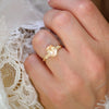Oval Peach Sapphire Wild Vine Ring