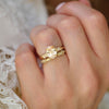 Oval Peach Sapphire Wild Vine Ring