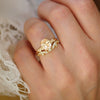 Oval Peach Sapphire Wild Vine Ring