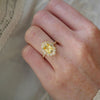 Yellow Sapphire Deco Emerald & Pear Diamond Mosaic Ring