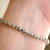 Platinum Hexagon Tennis Bracelet