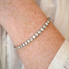 Platinum Hexagon Tennis Bracelet