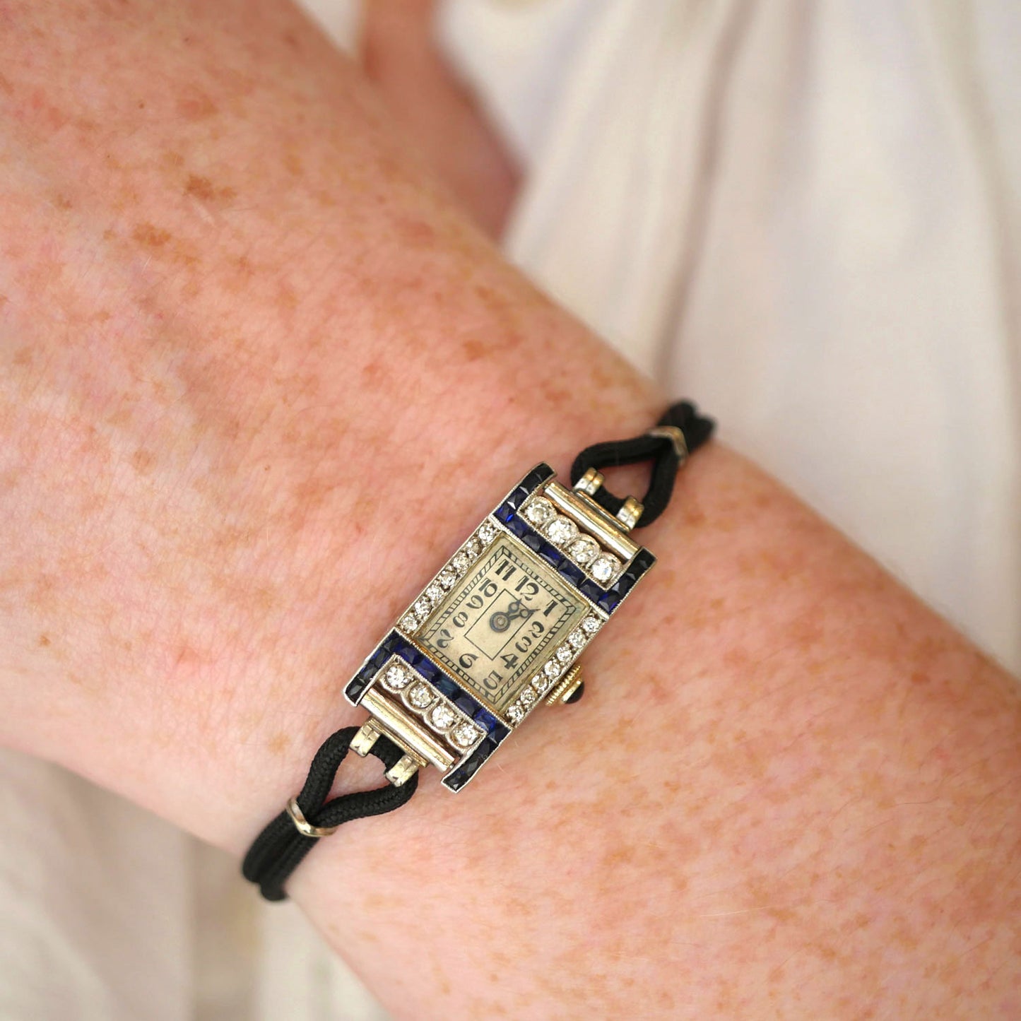 Antique Diamond and Sapphire Watch