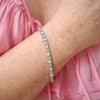 Antique Platinum and Diamond Line Bracelet