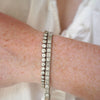 Platinum Hexagon Tennis Bracelet