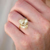 Trillion Oval & Cushion Diamond Trio Cluster Ring