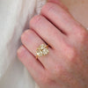 Pear & Cushion Champagne Diamond Trio Cluster Ring