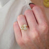 Pear & Cushion Champagne Diamond Trio Cluster Ring