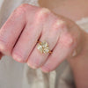 Pear & Cushion Champagne Diamond Trio Cluster Ring