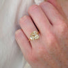 Pear & Cushion Champagne Diamond Trio Cluster Ring