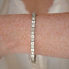 Antique Platinum and Diamond Line Bracelet