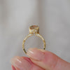 Starfall Champagne Old Mine Cushion Diamond Ring