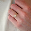 Moonflower Round Champagne Diamond Ring
