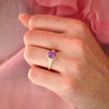 Oval Purple Pink Sapphire Astra Ring
