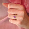 Oval Purple Pink Sapphire Astra Ring