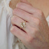 Starfall Champagne Old Mine Cushion Diamond Ring