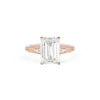 Plumeria Emerald Cut Diamond Ring