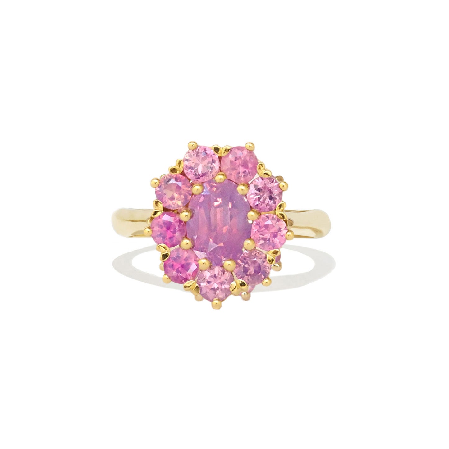 Opalescent Pink Cluster Ring