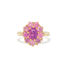 Opalescent Pink Cluster Ring