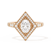 Diamond Shape Halo Oval