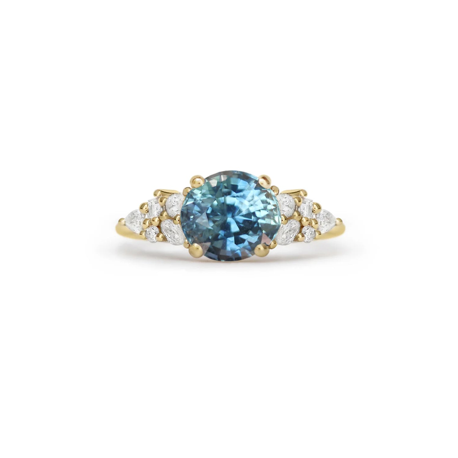 Teal Montana Sapphire Nouveau Ring