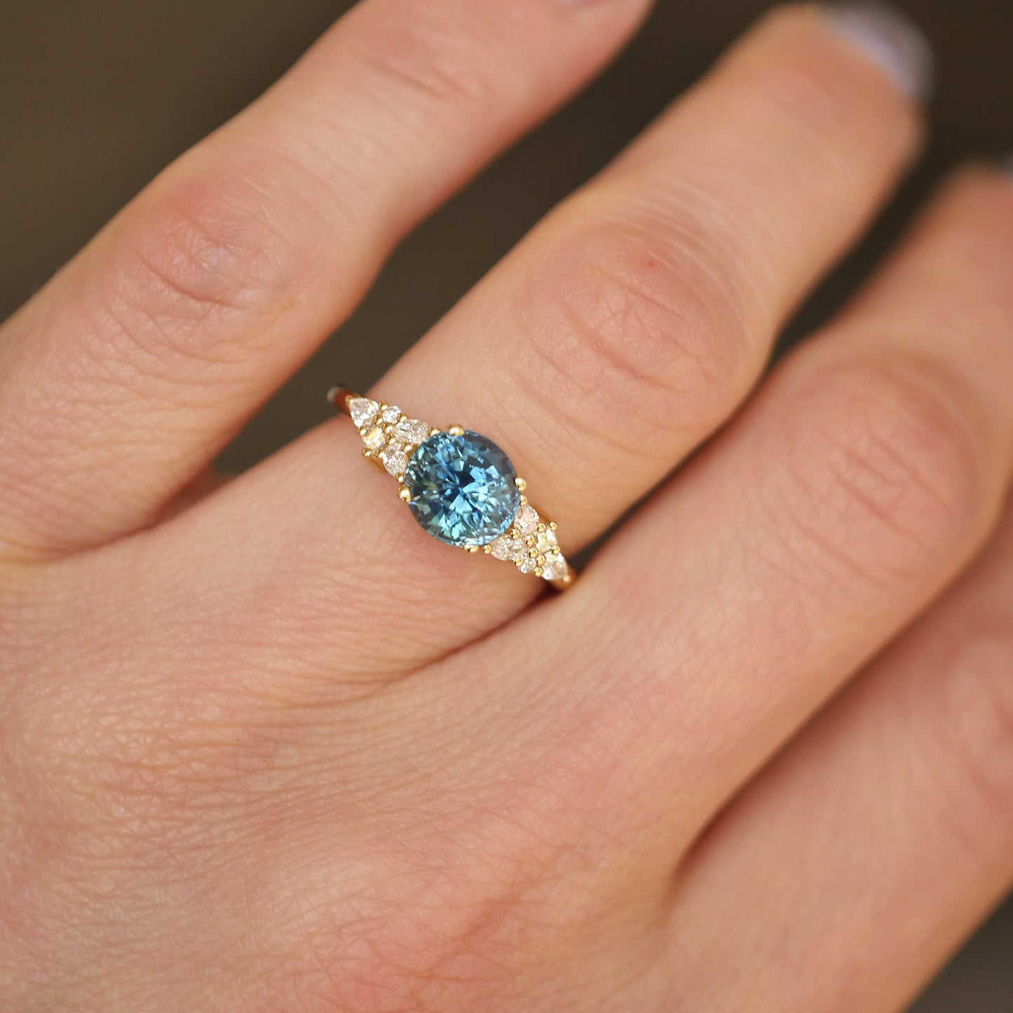 Teal Montana Sapphire Nouveau Ring