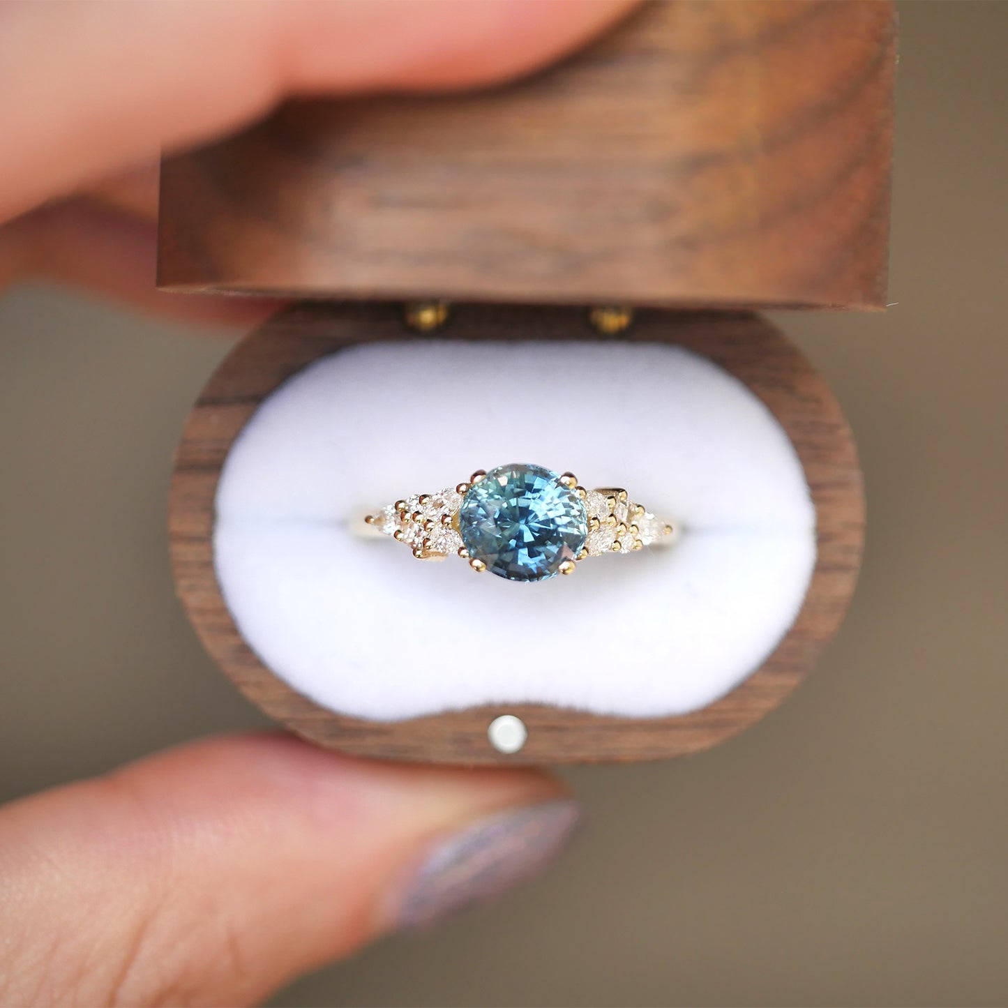 Teal Montana Sapphire Nouveau Ring